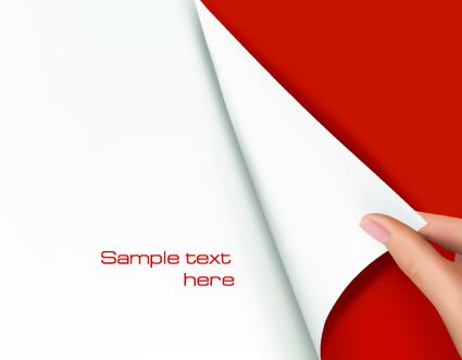 Hand open book vector set 01