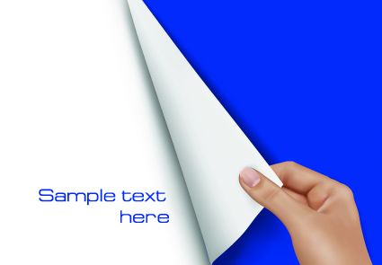 Hand open book vector set 02