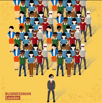 Businessmen work concept template vector 08