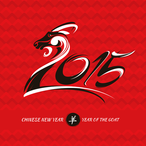 new year goat chinese background 