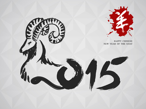 new year goat chinese background 