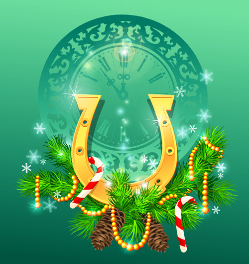 Christmas Pine needles vector background 01