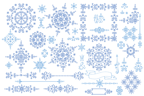 snowflake ornament elements Christmas snow christmas 