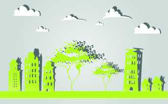 Paper city vector illustration 02