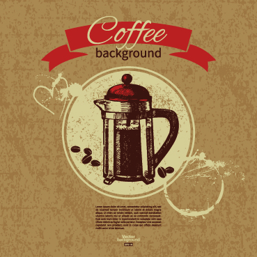Retro font coffee background 