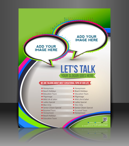Colored text cloud with abstract cover vector