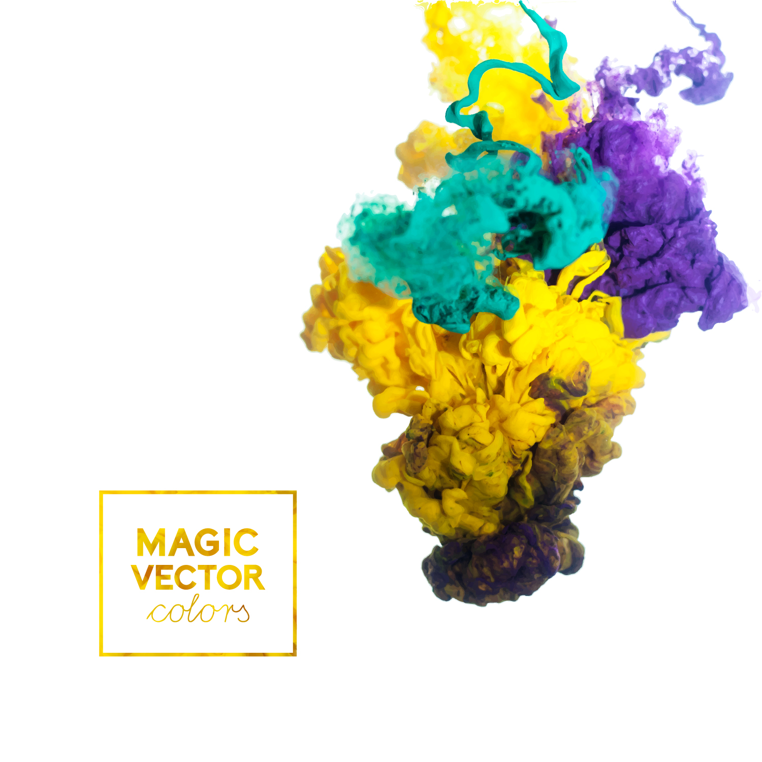 Colorful Ink magic effect background vector 04