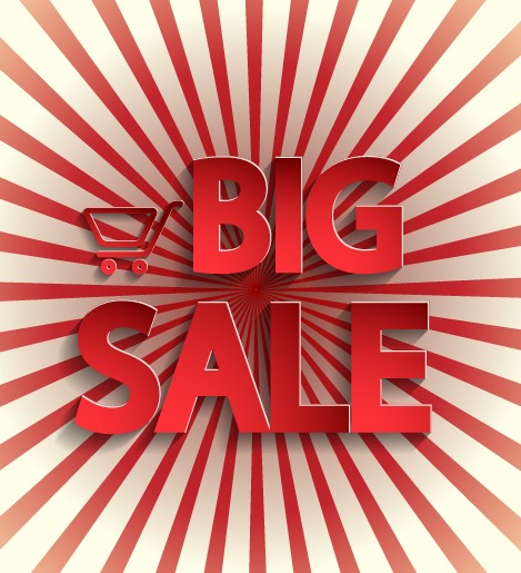 Creative big sale design elements vector 02