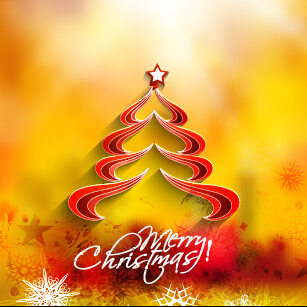 Creative christmas tree blurs background graphics vector 02