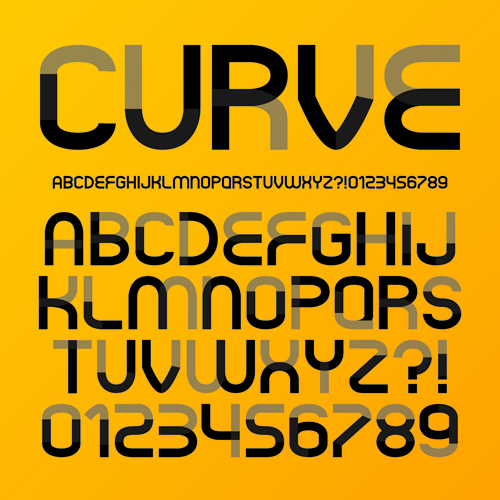number curve creative alphabet 