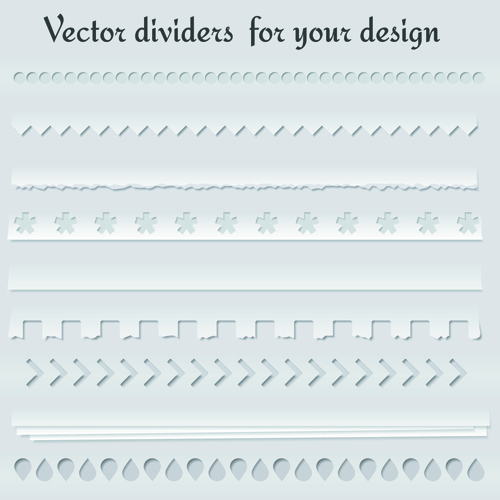Different Type Dividers design vector 04
