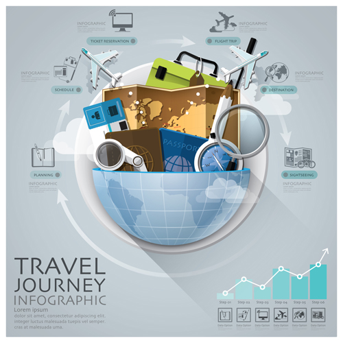 Earth infographics elements vector 02