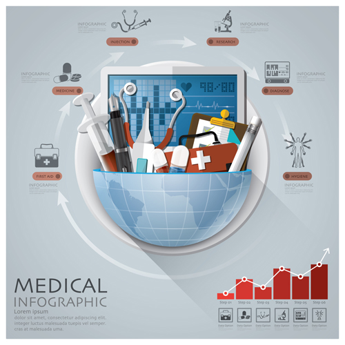 Earth infographics elements vector 03