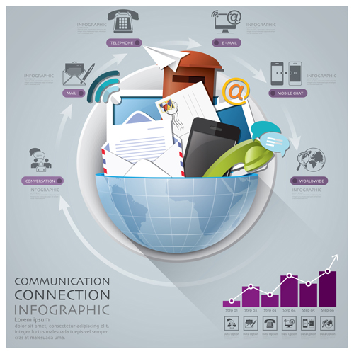 Earth infographics elements vector 05