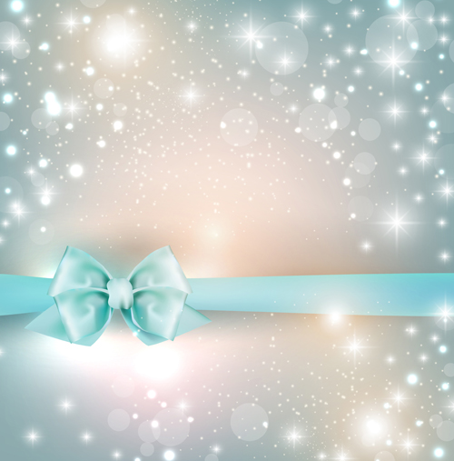 Elegant bow shiny background vector
