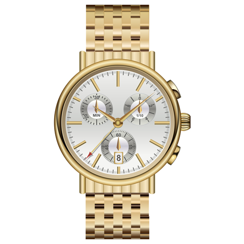 wristwatch luxury gold design 