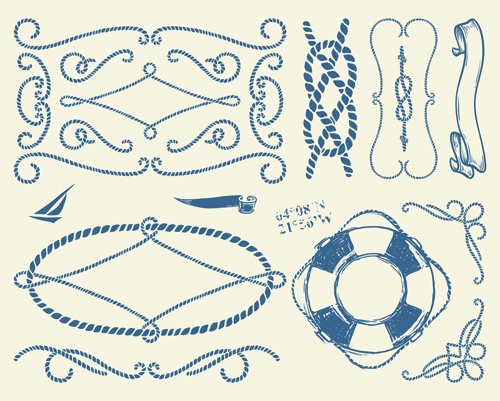 nautical material hand-draw hand drawn elements element 