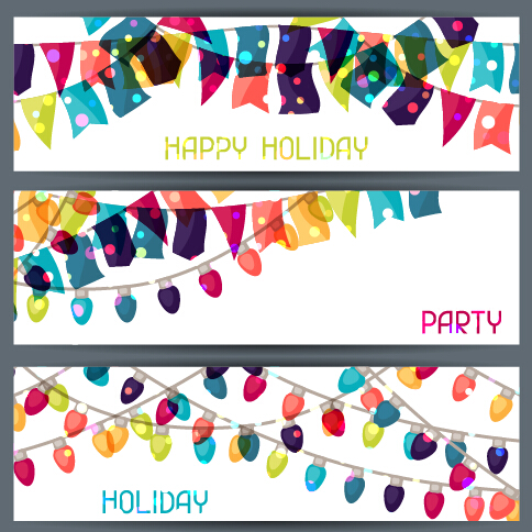 holiday happy banners 