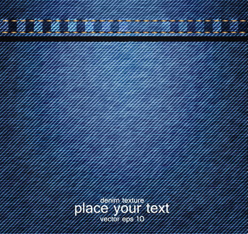 Jeans fabric vector backgrounds art 02