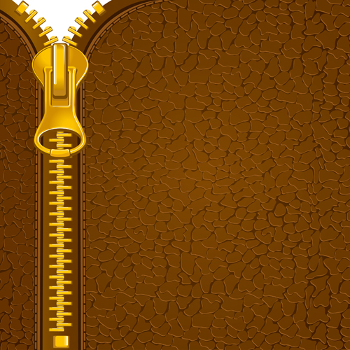 Leather objects with zipper vector 02