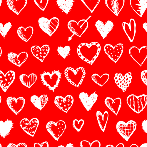 seamless Patterns love hearts 