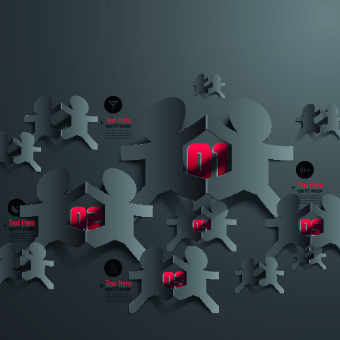 Black Paper vector background 04