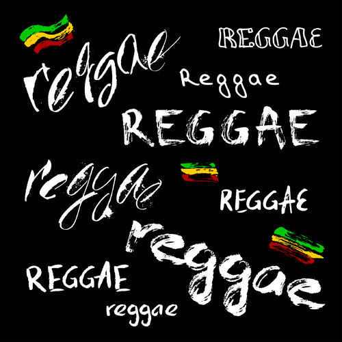 text style Reggae design 