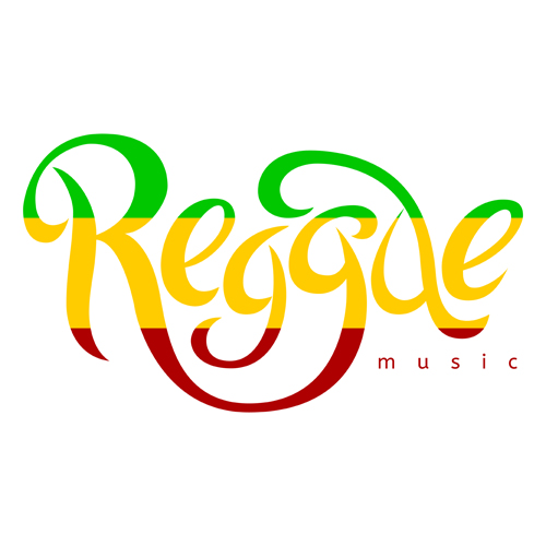 Reggae style text design vector 04 Reggae style text design vector 04
