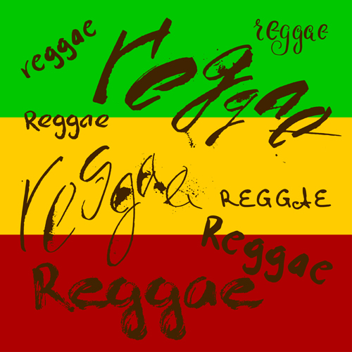 text style Reggae design 