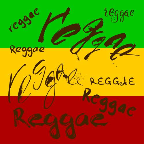 Reggae style text design vector 05 Reggae style text design vector 05