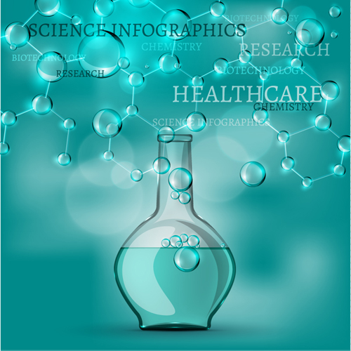 Science with healthcare infographic template vector 05
