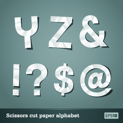 scissors paper alphabet  