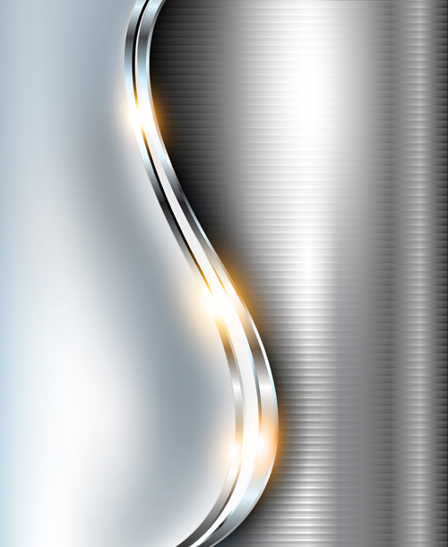 Sparkling metallic backgrounds art vector 01