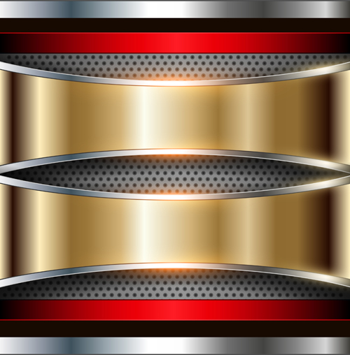Sparkling metallic backgrounds art vector 05