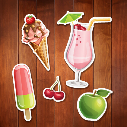wooden summer holiday food background 
