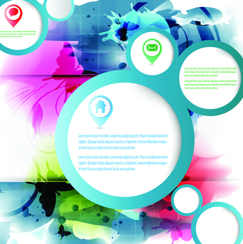 Range Circle for text Template vector background 01