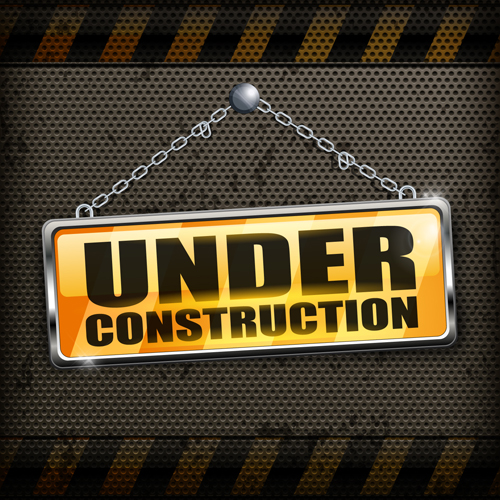 Under Construction design elements vector 01