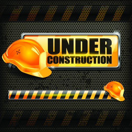 Under Construction design elements vector 02