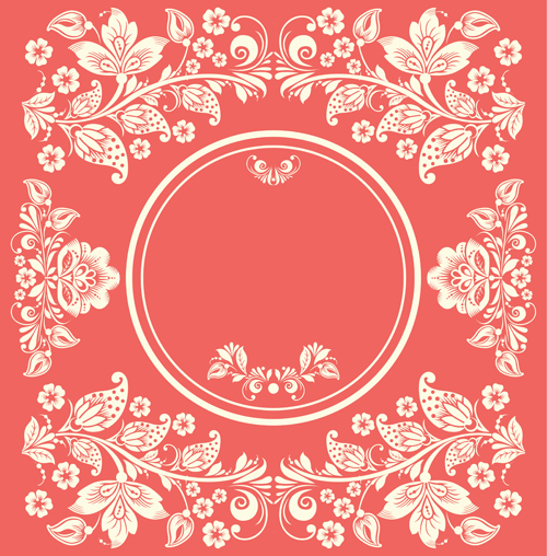 vintage pink floral background 