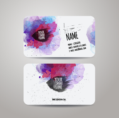 watercolor vector material material business cards business 