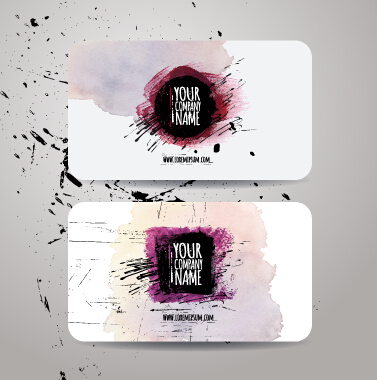 watercolor vector material business cards business 
