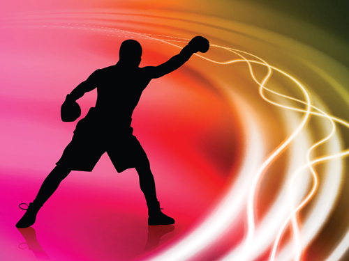 Set of Boxing design elements vector 02