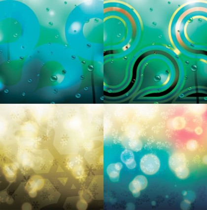 Water drop with snow blurs background vector Water drop with snow blurs background vector