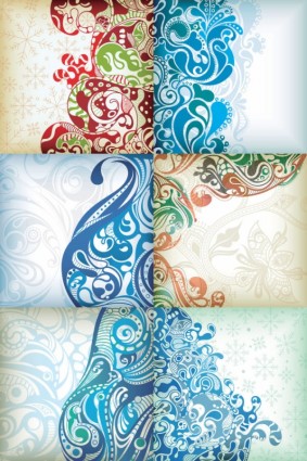 pattern ornaments floral background 