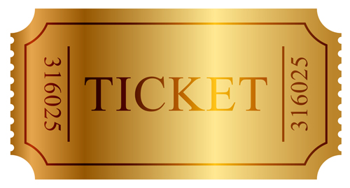 Vector Gold ticket design elements 03