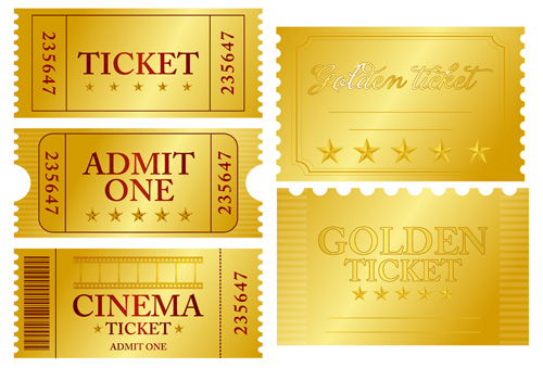 ticket gold elements element Design Elements 
