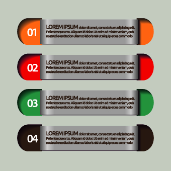 Number banners creative design vector 02