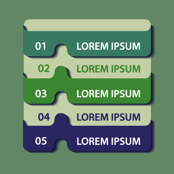 Number banners creative design vector 05