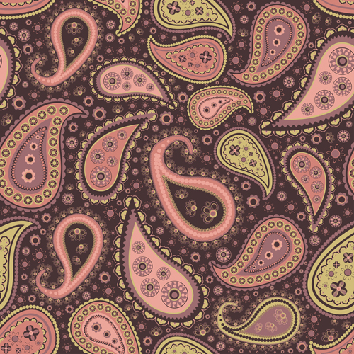 Set of paisley pattern Seamless vector 01