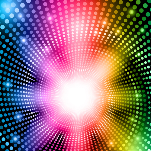 Pretty Rainbow background vector set 04